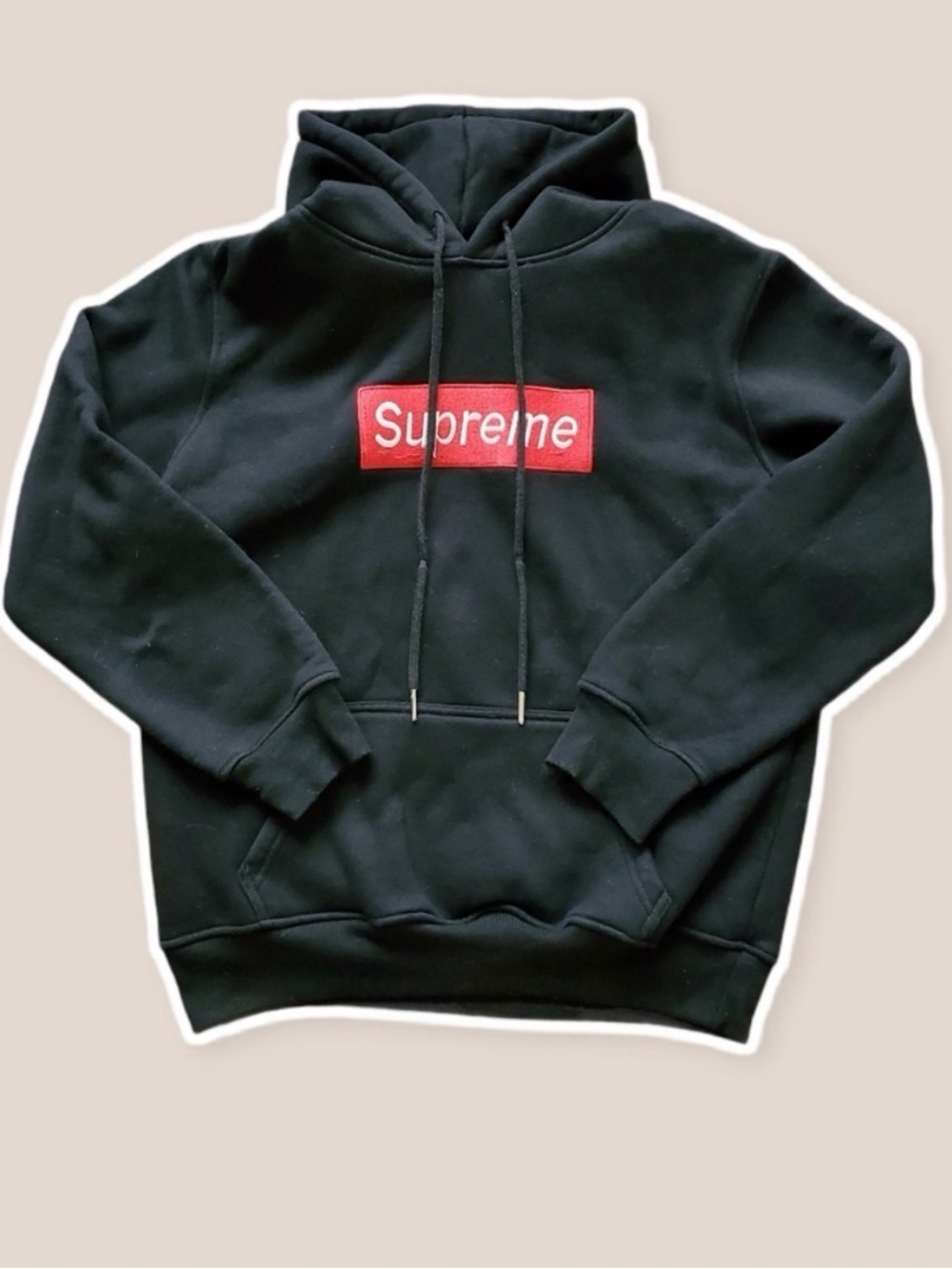 Womens Supreme Box Logo Black Hoodie